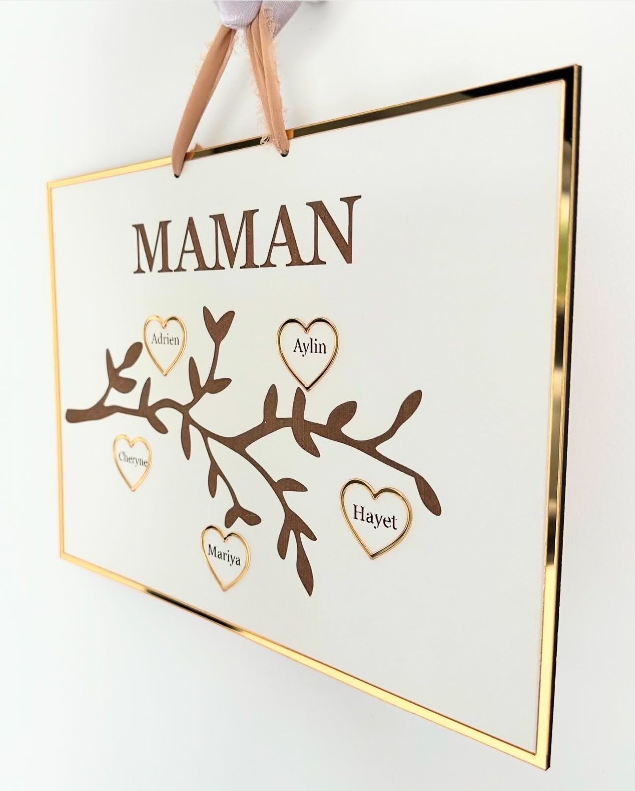 Cadre Maman en bois doré