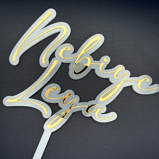 Topper Prénom Doublé